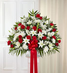 Heartfelt Sympathies™ Standing Basket  Red & White PA-103