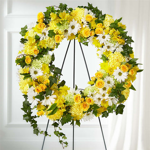 White and Yellow Wreath HCW-105
